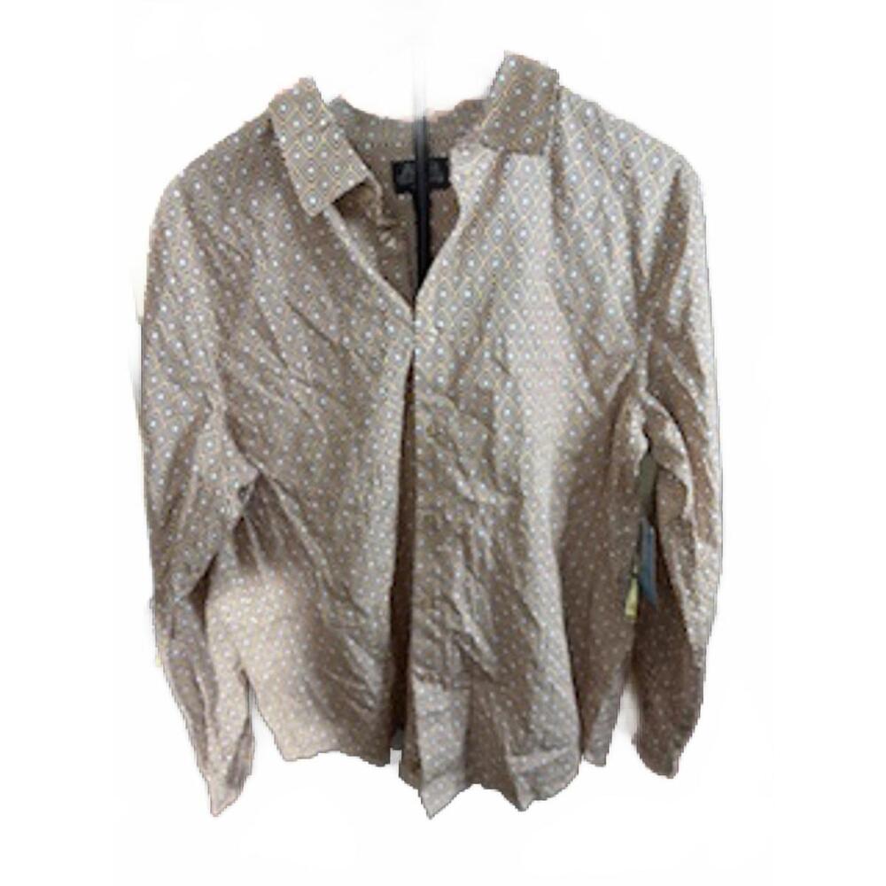 Abbott Elementary Volume 1 Diamond Patterned Beige Long Sleeve Shirt‎ Medium NEW